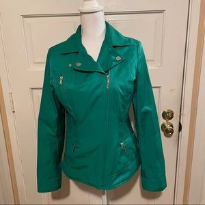 Laundry by Shelli Segal Green Zippered Jacket